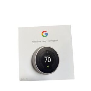 Google Nest Learning Thermostat Stainless Steel Smart Box/tool only